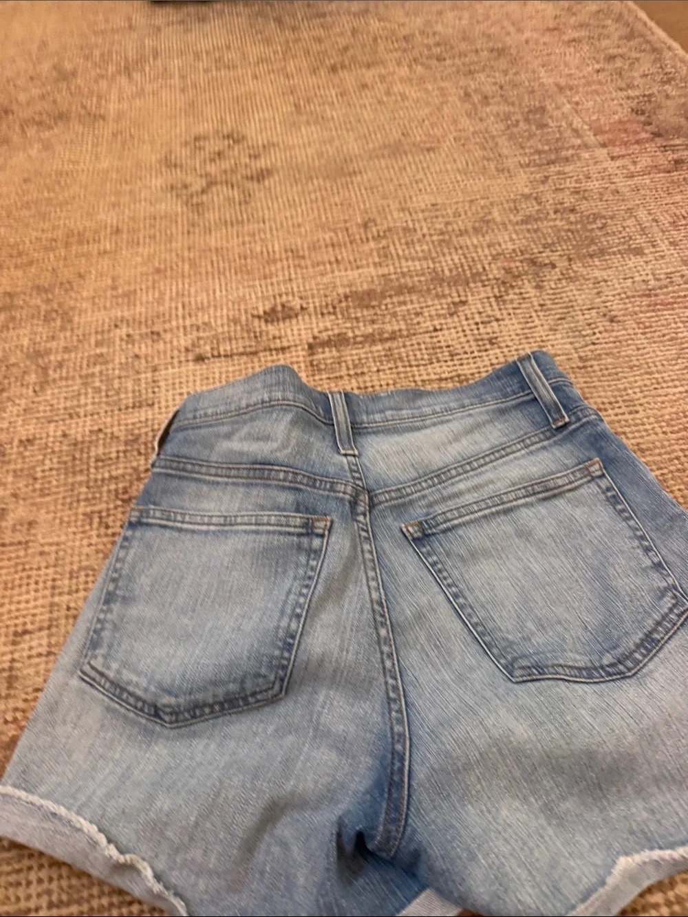 J. Crew Faded Blue High-Rise Button-Fly Denim Shorts